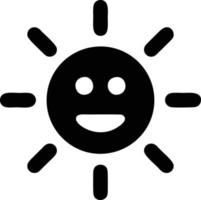 sun icon in white background, illustration of sun icon symbol in black on white background vector
