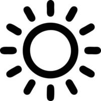 sun icon in white background, illustration of sun icon symbol in black on white background vector