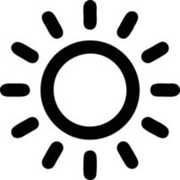 sun icon in white background, illustration of sun icon symbol in black on white background vector