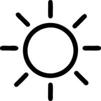 sun icon in white background, illustration of sun icon symbol in black on white background vector