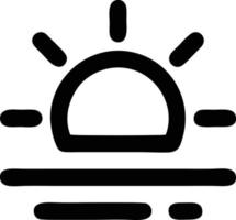 sun icon in white background, illustration of sun icon symbol in black on white background vector