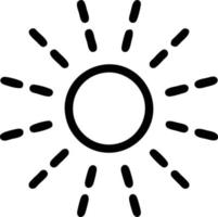 sun icon in white background, illustration of sun icon symbol in black on white background vector