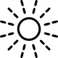 sun icon in white background, illustration of sun icon symbol in black on white background vector