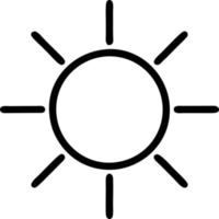 sun icon in white background, illustration of sun icon symbol in black on white background vector