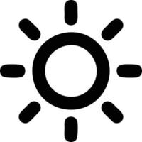 sun icon in white background, illustration of sun icon symbol in black on white background vector