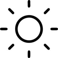 sun icon in white background, illustration of sun icon symbol in black on white background vector