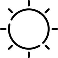 sun icon in white background, illustration of sun icon symbol in black on white background vector