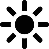 sun icon in white background, illustration of sun icon symbol in black on white background vector