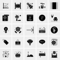 25 iconos de negocios universales vector ilustración de icono creativo para usar en proyectos relacionados con la web y dispositivos móviles