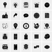 25 iconos de negocios universales vector ilustración de icono creativo para usar en proyectos relacionados con la web y dispositivos móviles