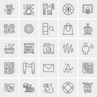 25 iconos de negocios universales vector ilustración de icono creativo para usar en proyectos relacionados con la web y dispositivos móviles