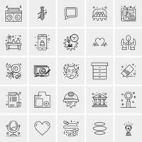 25 iconos de negocios universales vector ilustración de icono creativo para usar en proyectos relacionados con la web y dispositivos móviles