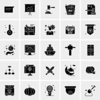 25 iconos de negocios universales vector ilustración de icono creativo para usar en proyectos relacionados con la web y dispositivos móviles