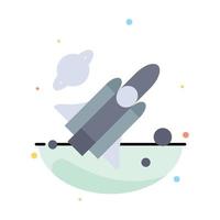 Fly Missile Science Abstract Flat Color Icon Template vector