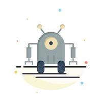 Human Robotic Robot Technology Abstract Flat Color Icon Template vector