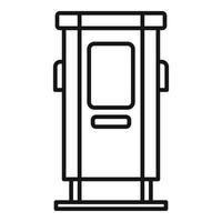 Charge station icon, outline style vector