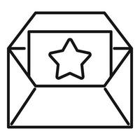 Bonus envelope icon, outline style vector