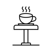 icono de vector de mesa de café