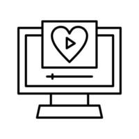 icono de vector de video de boda