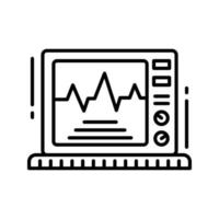 icono de vector de monitor de electrocardiograma
