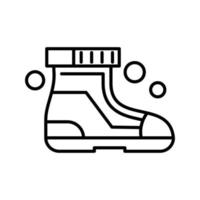 icono de vector de botas de esquí