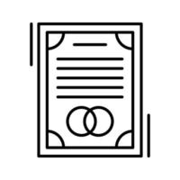 Wedding Contract Vector Icon