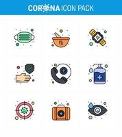 Coronavirus 2019nCoV Covid19 Prevention icon set medical assistance safe hands hygiene protection clean viral coronavirus 2019nov disease Vector Design Elements