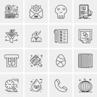 16 Business Universal Icons Vector Creative Icon Illustration to use in web and Mobile Related project