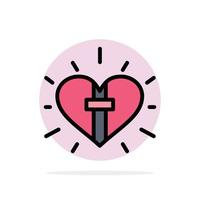 Love Heart Celebration Christian Easter Abstract Circle Background Flat color Icon vector