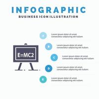 Chemistry Formula Science Science Formula Solid Icon Infographics 5 Steps Presentation Background vector