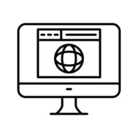 icono de vector de sitio web