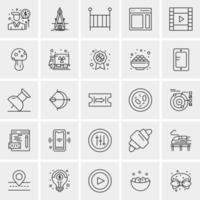 25 iconos de negocios universales vector ilustración de icono creativo para usar en proyectos relacionados con la web y dispositivos móviles