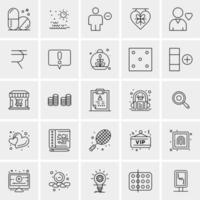 25 iconos de negocios universales vector ilustración de icono creativo para usar en proyectos relacionados con la web y dispositivos móviles