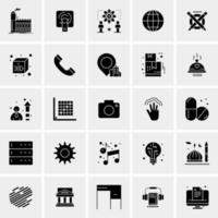 25 iconos de negocios universales vector ilustración de icono creativo para usar en proyectos relacionados con la web y dispositivos móviles