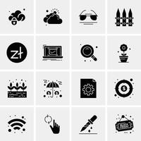 16 iconos universales de negocios vector ilustración de icono creativo para usar en proyectos relacionados con la web y dispositivos móviles