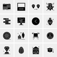 16 Business Universal Icons Vector Creative Icon Illustration to use in web and Mobile Related project