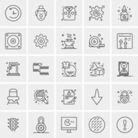 25 iconos de negocios universales vector ilustración de icono creativo para usar en proyectos relacionados con la web y dispositivos móviles