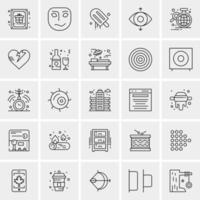 25 iconos de negocios universales vector ilustración de icono creativo para usar en proyectos relacionados con la web y dispositivos móviles