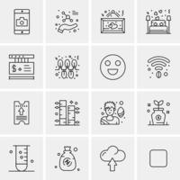 16 iconos universales de negocios vector ilustración de icono creativo para usar en proyectos relacionados con la web y dispositivos móviles