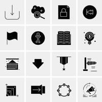 16 iconos universales de negocios vector ilustración de icono creativo para usar en proyectos relacionados con la web y dispositivos móviles