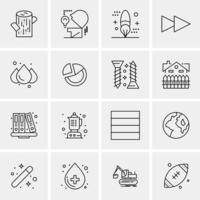 16 iconos universales de negocios vector ilustración de icono creativo para usar en proyectos relacionados con la web y dispositivos móviles