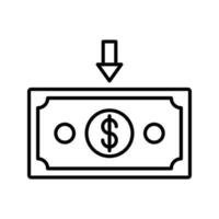 Money Down Vector Icon