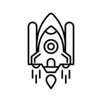 icono de vector de transbordador espacial