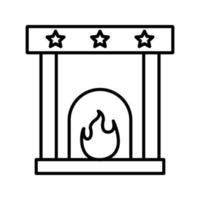 Fireplace Vector Icon