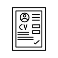 icono de vector de cv