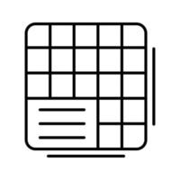 Table Data Vector Icon