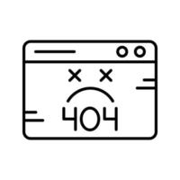 icono de vector de error 404