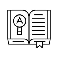 icono de vector de libro abierto