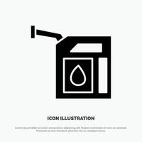 Car Gas Petrol Station solid Glyph Icon vector