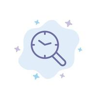 Search Research Watch Clock Blue Icon on Abstract Cloud Background vector